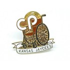 Vintage Jaycees Pin Kansas Cp Wheelchair Enameled Lapel Pin 1970s