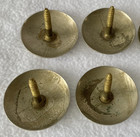 Hernandez Vintage New 1-1 2  Set Of 4 Engraved Domed Silver Saddle Conchos nice 