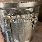 Vintage Mid Century Hammered Ice Bucket Insulated With Decorative Lid 