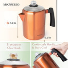 5-8 Cup Coffee Percolator Stovetop  Stainless Steel Coffee Pot