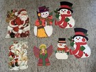 Lot Vintage Hallmark Christmas Die Cut Cutout Decorations