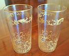 Set Of 4 Antique French Saint Louis Crystal Highballs Encrusted Gold Glasses