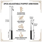 Two Adjustable Puppet Rods Full-body Accessories For Small And Large Puppets
