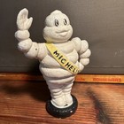 Michelin Man Bibendum On Tire Waving 9    Tall Cast Iron Bank Statue