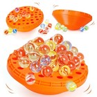 Marble Balance Game - 50 Colorful Marbles With Built-in Storage  Pumpkin Orange