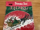Nos Vintage Kay Dee Linen 100  Cotton Kitchen Tea Towel Santa Holiday Christmas