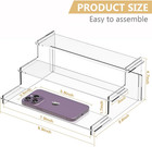 3 Steps Clear Acrylic Display Riser Cupcake Stand Display Shelves For Decoration