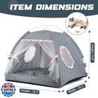 Pawstrip Dog Tent Indoor Cat House Pink Puppy Bed Portable Pet Teepe Princess