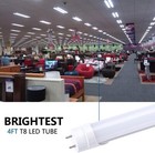 4ft T8 Led Tube Light 6500k 22w Milky Bypass Ballast Double-end 110v277v 10-100x