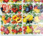 Fruit Embossed Vintage Die Cut Cherries Strawberries Scrap Pzb Germany  1351
