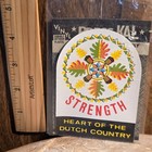 Vintage Press Kal Strength Hex Sign Decal Pennsylvania Dutch Country Unused Usa