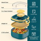 Single-layer Bento Lunch For   Adults With Removable Stainless Steel Lunch Co   