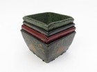 Set Of 4 Antique Hand Painted Rice Measure Nesting Lacquer Boxes 4 75  X 7 75  