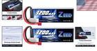 Lightweight 3s 50c 3200mah Lipo Battery For Rc Airplanes   Helicopters  2-pack