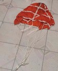 4-side Orange-red Square Military Parachute Cloth Size 0 7 X 0 7 Meters 2 29 Ft