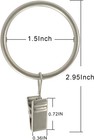 20 Pack Metal Curtain Rings With Clips  Curtain Clip Rings Hooks For Hanging