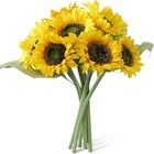 7pcs Realistic Silk Sunflowers Artificial Flowers 12 6  fake Sunflowers With    