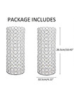 2 Pcs Elegant Cylinder Crystal Wedding Centerpiece - Ideal For Table Decor