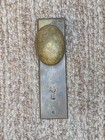 Antique Cast Brass Oval Door Knob And Cast Brass Door Plate