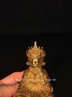 4 3  Old Tibet Copper Gilt Shakyamuni Shakyamuni Amitabha Buddha Lotus Statue