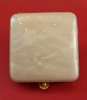 Vtg Ladies Makeup Compact Faux Pearl W gold Trim Loose Powder   Lipstick 1960s