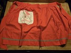 Vintage Santa Face Christmas Red Apron 1950 s-60 s Adorable