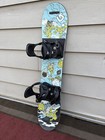 Used Burton Space 110cm Jr Snowboard W  New 5th Element Jr Bindings - Excellent 