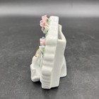 Porcelain Picture Frame Twin Baby Geese Flowers Octagon   So Sweet   