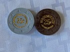 Lot Of 10 Assorted Vintage Casino Chips  See Photos   Description