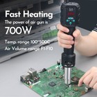 700w Hot Air Gun With Adjustable Temp  Mini Portable Heat Gun   Rework Station