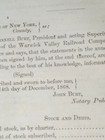 1869 Train Document Warwick Valley Railroad Greycourt Chester New York Orange Co