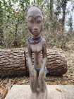 Fante Maternity Figure 17 Inch Beaded Statue From Ghana