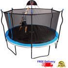 14ft Trampoline With Basketball Hoop Heavy Duty Round Outdoor Kids Jump Enclosur