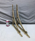 Antique Vtg Pair Cast Iron Shelf Sink Brackets Decorative Silver Old 1583-24b