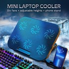 Laptop Cooling Pad Gaming Laptop Cooler With 6 Quiet Fans   Phone Stand