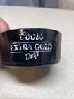 Vintage 1980 s Coors Extra Gold Draft Ashtray - Black   White