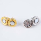 Silver  Gold Plated Strong Magnetic Rhinestone Clasps Oval Size 10x20mm