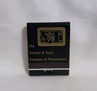 Vintage The Savings   Trust Company Matchbook Pennsylvania Bank Advertising Full