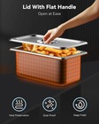 Hotel Pans With Lids  8 Pack 1 3 Size  6  Deep 6  Deep 8 Pack