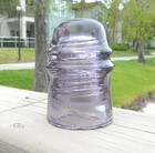 Nice Purple Cd 121 W g m co Toll Style Glass Insulator  r 