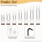 6 Pack Plate Hangers For The Wall  Invisible Heavy-duty Stainless Steel Wire    