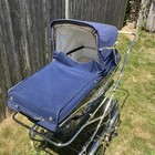 Cadillac Vintage Midcentury Bilt Rite Baby Pram Navy Blue