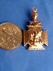 Antique Foe Gold Filled Enamel Fraternal Order Of Eagles Watch Fob Pendant