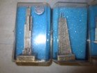 Lot Of 4 Wapw Pewter Chicago Landmarks  John Hancock  Sears Tower  Lakefront