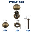 Brass Decorative Bolts With Caps  8 Pack Antique Bronze Bolt Screws
