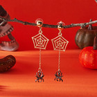 Halloween Spider Earrings     Gothic Witch Costume Drop Dangle Jewelry Gift