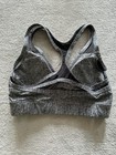 Victoria   s Secret Pink Bra Womens Medium Gray Black Soft Cotton Blend Sports