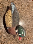 Vintage Original Ll Bean Drake Wood Head Cork Body Duck Decoy Glass Eyes 1980 s