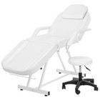 72in 3-section Massage Bed  Spa   Salon Facial  Tattoo Chair W  Hydraulic Stool