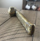 Antique Traveling Brass Scribe   Inkwell Case 8 5  Long Pen Brush Ink